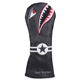Golf Headcover Wood Cover Driver 440cc 460cc Utility UT Cover Putter Cover Mallet Pin Iron Cover Set of 3 Waterproof Shark (Driver)