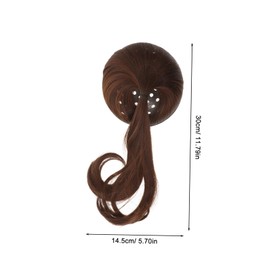 FRCOLOR Seamless Hair Volume Increasing Wig Ponytail Extension for Women Synthetic Hair Pad for Parties Cosplay and Festivals Easy to Wear Comfortable and Realistic Look Light Brown