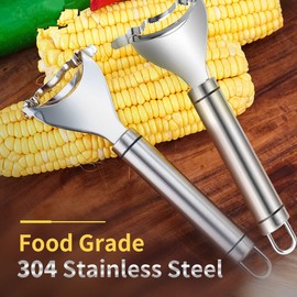 2 Pcs Corn Peeler Corn Planer Thresher Stainless Steel Corn Peeler for Corn On The Cob Corn Kernel Remover Tool Magic Corn Stripper Tool Corn Cutter Corn Scraper with Ergonomic Handle for Kitchen¡­