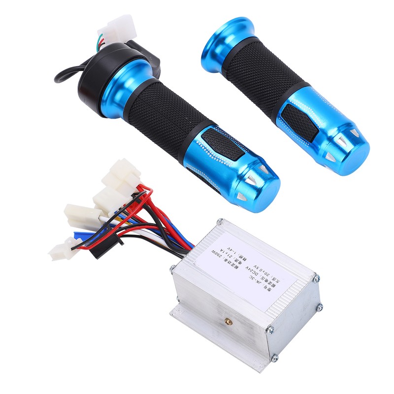 24V 250W Electric Bicycle Controller Kit Blue Crystal Twist Throttle