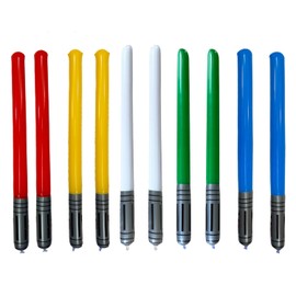 Inflatable Lightsaber Sword, Inflatable Balloons, 90 cm Inflatable Weapon Sword, Lightsaber, Children, PVC Inflatable Toy, 5 Colours Inflatable Lightsaber for Cosplay Theme Parties, Pack of 10