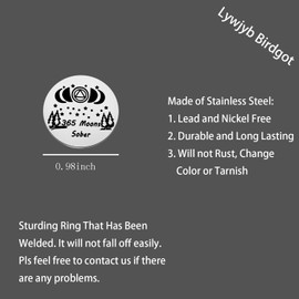 Lywjyb Birdgot Sobriety Gift 365 Days Sobriety Token Sobriety Coin Sober Gifts for Men Women (365 Moons Sober)