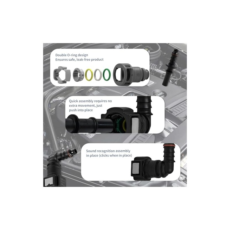 Set of 2 7.89mm ID6 SAE to 5/16 8mm Car