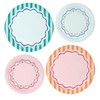 48pcs Italian Summer Party Plates Striped Paper Plates 9" +