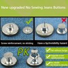 GIYOMI 20mm No Sewing Jeans Buttons Replacement Kit with Metal