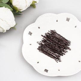 FVOLREM Bobby Pins Brown Hair, 260 Pcs 2.2 Inches Small Hair Pins for Girls and Women, Non Slip Bulk Hair Pins for Thick Hair, for All Hair