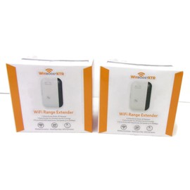 WifiBoost XTR LOT OF 2 WifiBoost XTR WiFi Range Extenders 300Mbps 110-230 Volt Socket