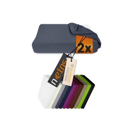 npluseins Fitted Covers For Health Pillows In The Size S-XL, Pack of 2 In 5 Colours, Neck Support Pillows Made of Viscose or Cold Foam