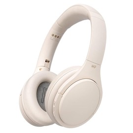 iKF-K2 Noise Reduction Dual Device Wireless/Wired Headset Stereo, Soft Memory Earmuff Low Delay Game Mode Headset Auxiliary Audio Cable is Lightweight, Foldable and Portable（Offwhite）