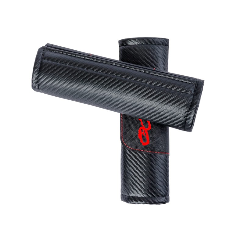 WOigQing 2 Pcs Carbon Fiber Leather Car Seat Belt Shoulder