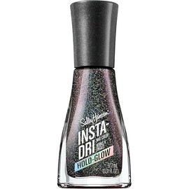 Sally Hansen Insta-Dri Holo-Glow, Chrome Zone, Quick Dry, Long Lasting, Opaque, Holographic Black Nail Polish
