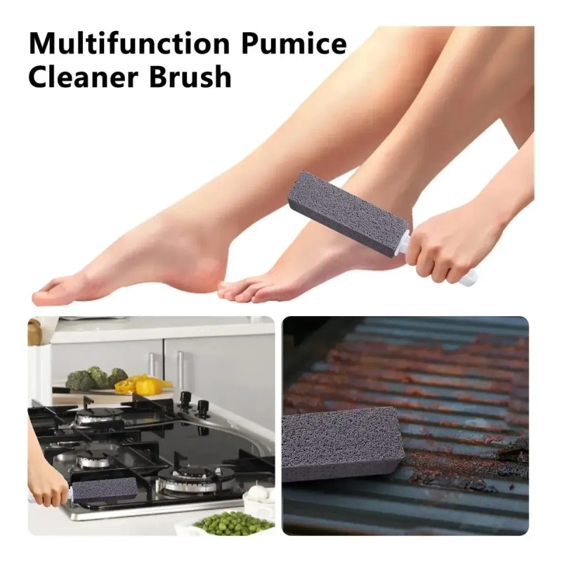 6 Pcs Limpieza Inodoro De Baño Cepillo Piedra Pómez+ Guantes