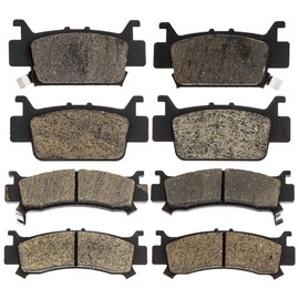 NICHE Brake Pad Kit for Honda Pioneer 1000 1000-5 06451-HL4-A01 06452-HL4-A01 Complete Organic
