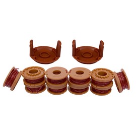 DFSFDS Trimmer Spool Line WA0010 Replacement Parts Fit for WG152 WG151 WG180 WG163 WG175 String Trimmer Edger with 50006531 WA6531 Spool Cover(Spools x 10, Cap x 2)
