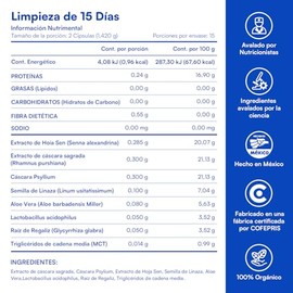 Zesty Nutrition Fórmula Avanzada Días Suplemento Vegano Psyllium Husk Cáscara Sagrada Hoja Sen Probióticos Hombres Mujeres Cápsulas Hecho México
