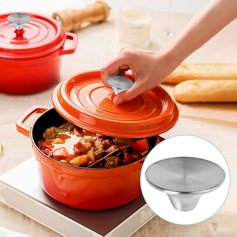 OnrySxn Dutch Oven Knob, 2 Pack Stainless Steel Pot Lid