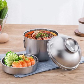 Stainless Steel NonToxic Bowl, Soup Bowl, for Home Camping for Kitchen School