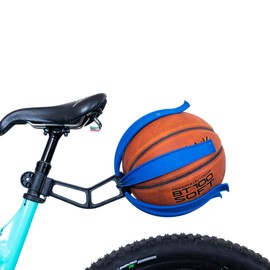 KIK BALL, Bike Bicycle Bike Safety Device for Kids Boys Easy Use Suitable for Footballs, Pallet Balls, Basketball and Rugby (Blue)