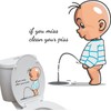 Toilet Sticker Clean Your Funny Toilet Stickers Waterproof Removable Toilet
