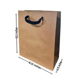 Funny Christmas Gift Bags, Merry Christmas Ya Filthy Animal Kraft Gift Bag With Black Ribbon Handles, Novelty Gift Bags, White Elephant Gift Bag, Gift Bag For Friend