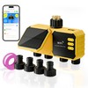 4 Zone Solar WiFi Sprinkler Timer, Smart Water Timer for