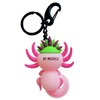 Llavero 3D PVC Ajolote Rosa Yul Glitter Accesorio BY MEXICO