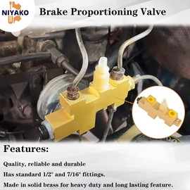 Niyako Brake Proportioning Valve Replacement# PV8796J 5083808AA 52009115 Fit 1987-1996 CJ XJ YJ Wrangler 2.5L 4.0L