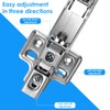 4 Pack 175 Degree Frameless Cabinet Doors Hinges, Frameless Full