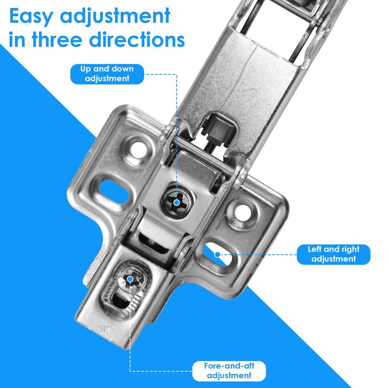 4 Pack 175 Degree Frameless Cabinet Doors Hinges, Frameless Full
