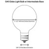Sival G40 Replacement Globe Light Bulb, E17 Base (Intermediate), Clear,
