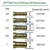 GORLENKE1 PIECE XFITTING COPPER STUB OUT ELBOW FOR 1/2" PEX