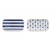 indigo indigo ball oblong plate (2 pattern set)