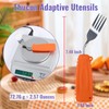 Ehucon Adaptive Utensils Angled Spoon and Fork for Elderly,Hand Tremors