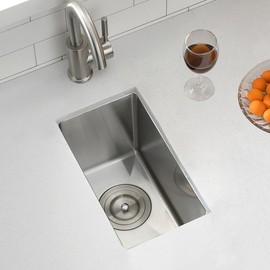 9x15 Black Undermount Small Bar Sink, Swift Horse 9 Inch 16Gauge Undermount Black Small Kitchen Bar Sinks