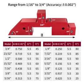 SIIIXS Router Table Setup Bars,14pcs Aluminum Precision Setup Blocks Height Gauge Set for Router Table Saw Accessories and Angle Woodworking Set Up