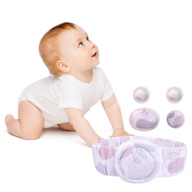 GRLEAYIE Hernia Belt for Baby，Umbilical Hernia Belt with Convex Covered Compression Pads ，Breathable Baby Belly Band，Adjustable Newborn Belly Support Band Wrap with 4 Hernia Packs(Small)