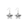 ALRNBY Disco Ball Earrings for Women Silver Dangle Earrings Double