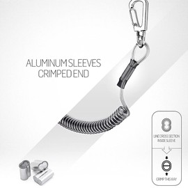 OSALADI 6 Piezas De Llavero RetráCtil con MosquetóN, Cuerda EláStica para Adultos, Llavero De Seguridad para Claves, Ideal para Acampar Y Actividades Al Aire Libre