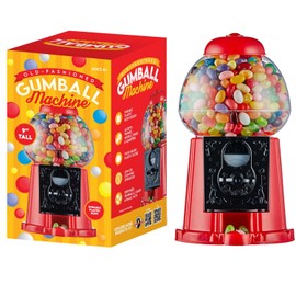Tradeopia 9" Gumball Machine for Kids and Adults - Plastic, Old Fashioned Gumball Machine, Enjoyable Gift for Any Occasion (Gumballs Not Included)