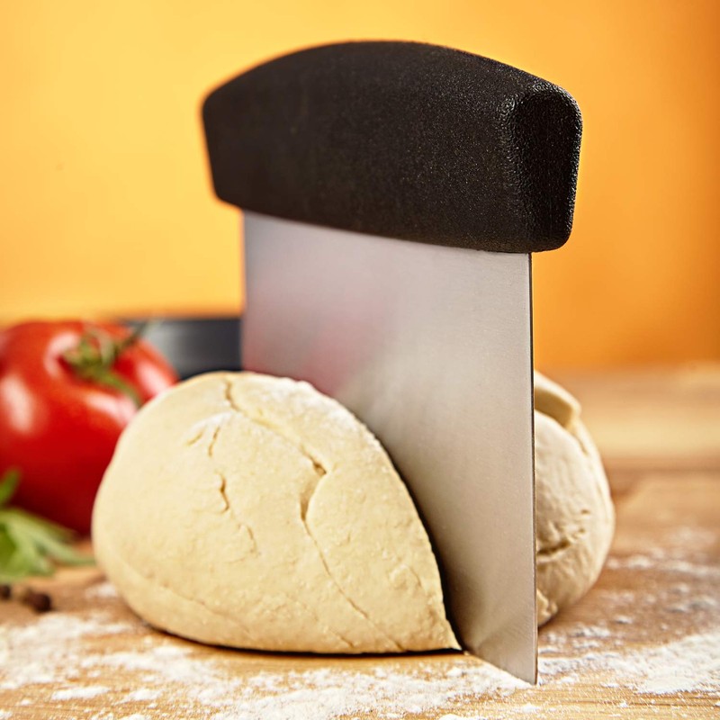 Kerafactum Dough Cutter Dough Scraper Dough Spatula with Handle for