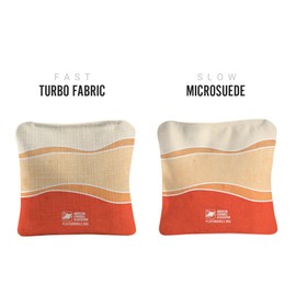 ACA Synergy Pro Professional Cornhole Bags Dual Sided Regulation 6x6 Set of 4 Multicolor Waves Orange