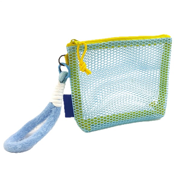 Makeup Bag - Mesh Toiletry Bag,Aesthetic Clear Cosmetic Net Pocket
