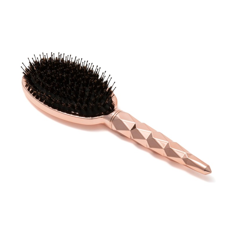 Francfranc French Shiv Dual Oval Hairbrush Shiny Pink Gold