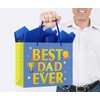HEYINSHEN 13" Best Dad Ever Gift Bag with Tissue Paper