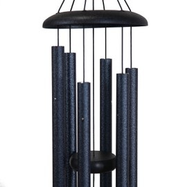 Corinthian Bells by Wind River - 27 inch Midnight Blue Wind Chime for Patio, Backyard, Garden, and Outdoor Decor (Aluminum Chime) Made in The USA