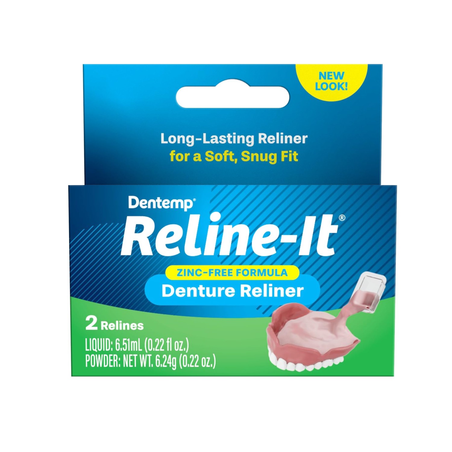 Dentemp Denture Reline Kit - Advanced Formula Reline It Denture Reliner ...