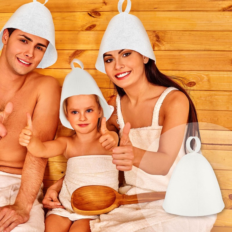 JaGely 1/2/4/8 Pcs Sauna Hat for Men Women Vaporarium Russian