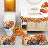 Arttown Fall Pumpkin Truck Bathroom Rug Set of 3,Autumn Maple