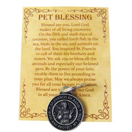 Westman Works St Francis Medal Set for Dogs Collar Pendant with Pet Prayer Gift Boxed
