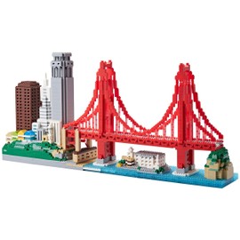 JXRLMB Architecture Skyline Collection San Francisco 4574PCS Micro Mini Blocks Building Set 3D Puzzle Model Kit as Toys Gifts for Adults and Kids
